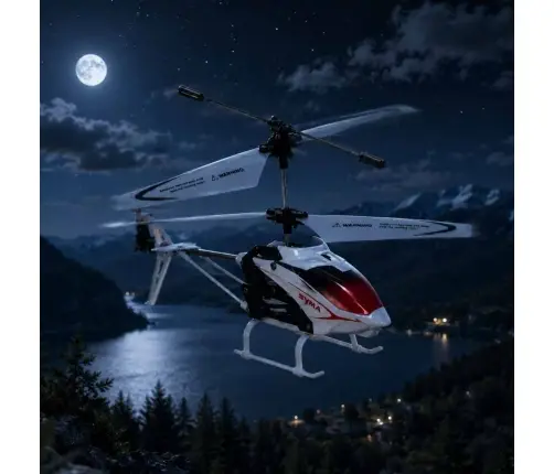 SYMA S5 RC helikopters 3CH balts