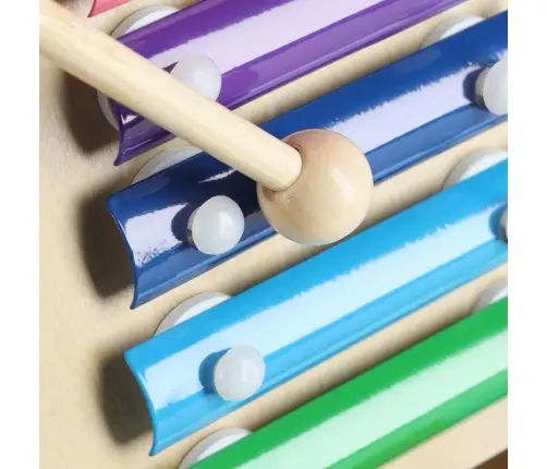 Bērnu ratiņu koka izglītojošais kubs 6in1