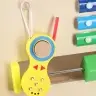 Bērnu ratiņu koka izglītojošais kubs 6in1