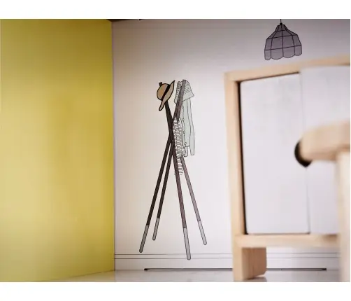 Koka leļļu māja + mēbeles 70cm pelēka