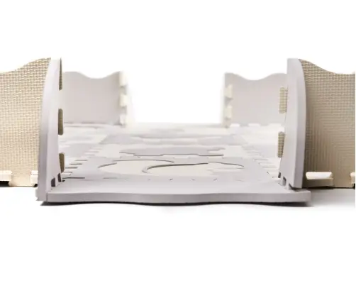 Putu puzles paklājs / rotaļu komplekts bērniem 36el. pelēks-ecru