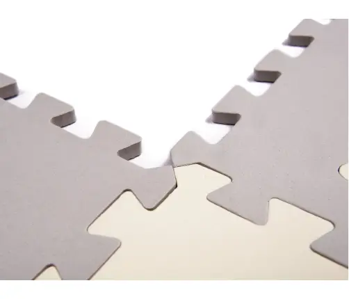 Putu puzles paklājs / rotaļu komplekts bērniem 36el. pelēks-ecru