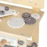 Koka darbnīca ar instrumentiem uz galda DIY komplekts
