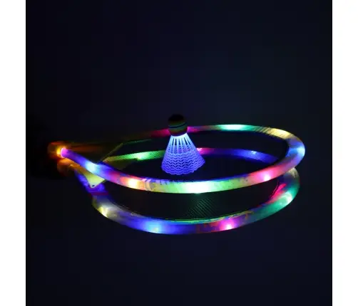 LED izgaismotas tenisa raketes + šautriņas