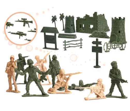 Karavīru militāro pamatņu figūru komplekts 114el.