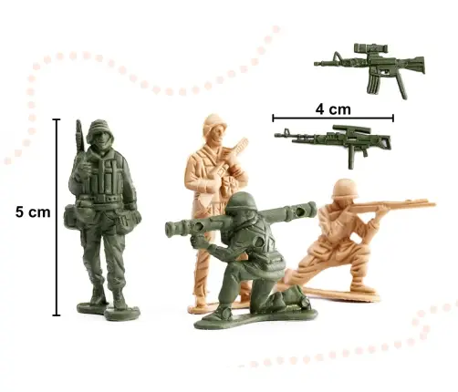 Karavīru militāro pamatņu figūru komplekts 114el.