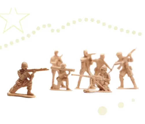 Karavīru militāro pamatņu figūru komplekts 114el.