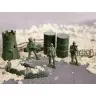Karavīru militāro pamatņu figūru komplekts 114el.