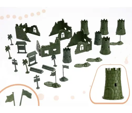 Karavīru militāro pamatņu figūru komplekts 114el.