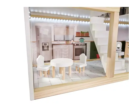 LULILO koka leļļu māja FLORO boho LED