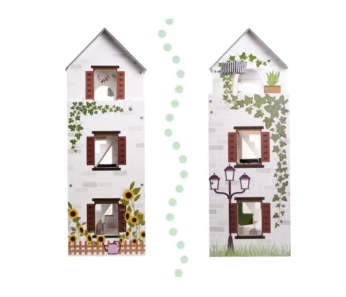 LULILO koka leļļu māja FLORO boho LED