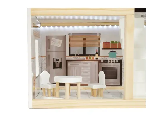 LULILO koka leļļu māja FLORO boho LED