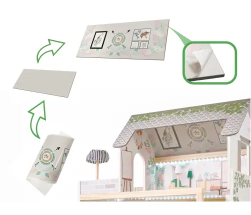 LULILO koka leļļu māja FLORO boho LED