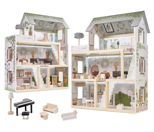 LULILO koka leļļu māja FLORO boho LED