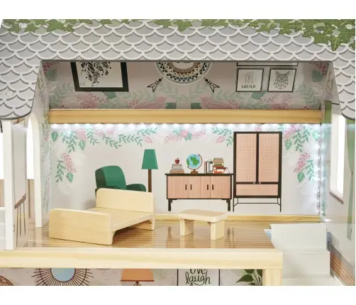 LULILO koka leļļu māja FLORO boho LED