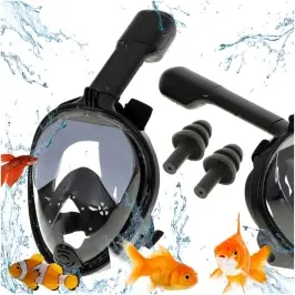 Pilnībā saliekama snorkelēšanas maska L/XL melna Pilnībā saliekama snorkelēšanas maska L/XL melna