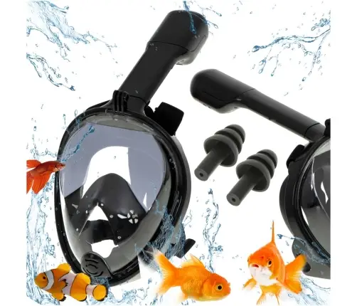 Pilnībā saliekama snorkelēšanas maska L/XL melna