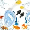 Pilna saliekamā snorkelēšanas maska L/XL zila