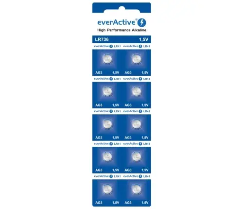 Bateria everActive Alkaline G3 LR736 blister 10szt.