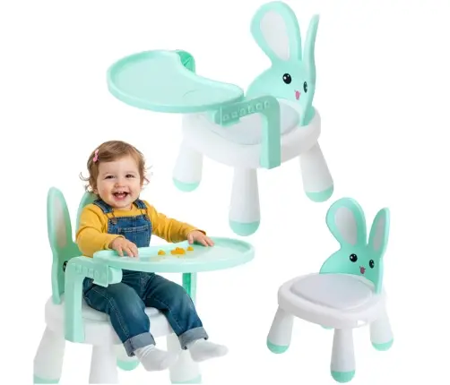 Barošanas un spēļu galda krēsls piparmētra