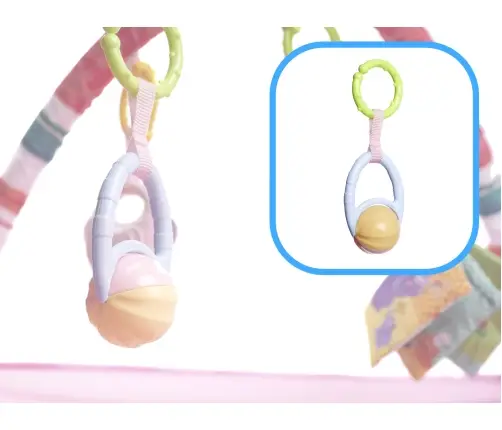 Izglītojoša rotaļu manēža ar bumbiņām rozā krāsā