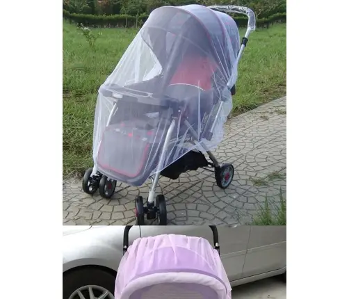 Bērnu ratiņu elastīgs moskītu tīkls 140cm