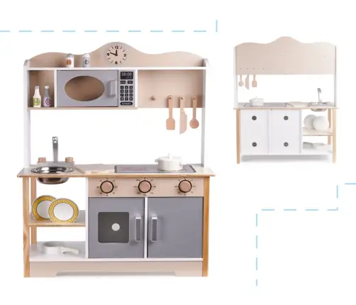 LULILO Bērnu koka virtuve MDF KUKETO + piederumi