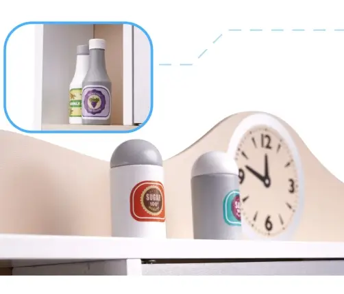 LULILO Bērnu koka virtuve MDF KUKETO + piederumi