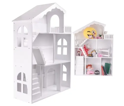 LULILO grāmatu plaukts rotaļlietu māja grāmatu skapis 2in1 CALLA 116cm XXL