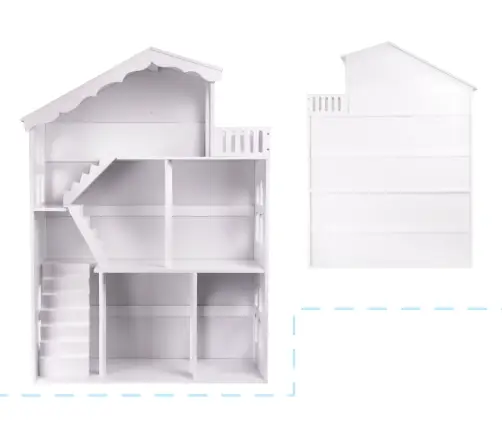 LULILO grāmatu plaukts rotaļlietu māja grāmatu skapis 2in1 CALLA 116cm XXL