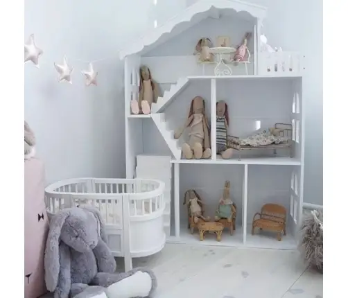 LULILO grāmatu plaukts rotaļlietu māja grāmatu skapis 2in1 CALLA 116cm XXL