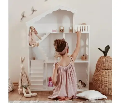 LULILO grāmatu plaukts rotaļlietu māja grāmatu skapis 2in1 CALLA 116cm XXL