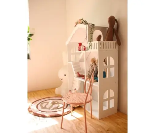 LULILO grāmatu plaukts rotaļlietu māja grāmatu skapis 2in1 CALLA 116cm XXL