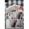 LULILO grāmatu plaukts rotaļlietu māja grāmatu skapis 2in1 CALLA 116cm XXL