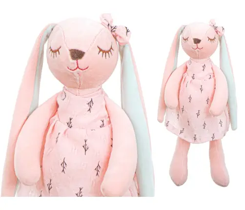 Plīša trušu talismans rozā 35cm