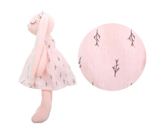 Plīša trušu talismans rozā 35cm