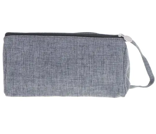 Skolas penālis dubultā maisiņa tualetes futrālis pelēks