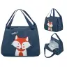Izolēts termisks maisiņš brokastu pusdienas fox orange