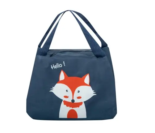 Izolēts termisks maisiņš brokastu pusdienas fox orange