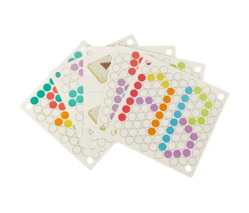 Izglītojoša montessori pērlīšu bumbiņu mozaīkas puzle 77el.