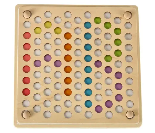 Izglītojoša montessori pērlīšu bumbiņu mozaīkas puzle 77el.