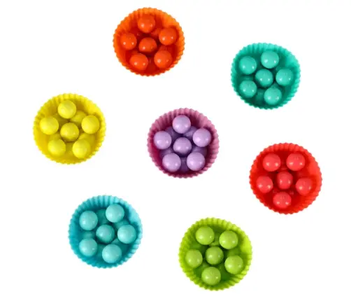 Izglītojoša montessori pērlīšu bumbiņu mozaīkas puzle 77el.