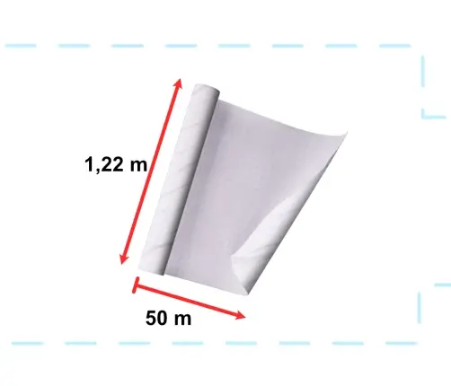 Pašlīmējošas folijas ruļļu tapetes finieris balts marmors - džezs 1,22x50m