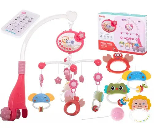 Lullaby zvaigžņu dizaina karuselis rozā + tālvadības pults