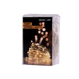 LED dekoratīvie vadi 10m 100LED auksti balta