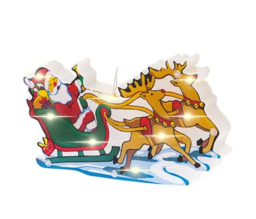 LED piekaramie gaismas Ziemassvētku dekorēšana Ziemassvētku vecīša kamanas