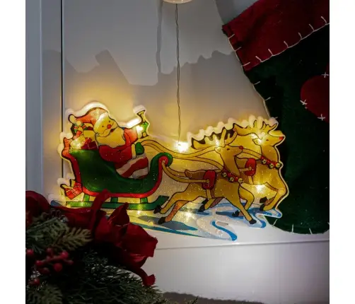 LED piekaramie gaismas Ziemassvētku dekorēšana Ziemassvētku vecīša kamanas