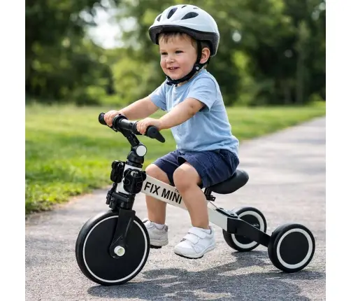 Trike Fix Mini distanču trīsritenis 3in1 ar pedāļiem balts