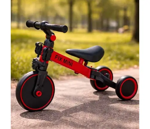 Trike Fix Mini distanču trīsritenis 3in1 ar pedāļiem sarkans