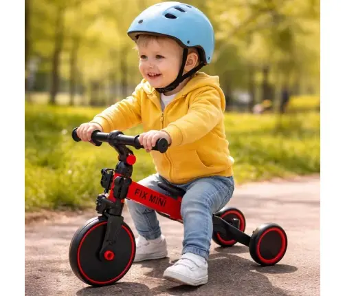 Trike Fix Mini distanču trīsritenis 3in1 ar pedāļiem sarkans
